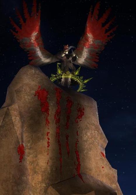 晚上他揮翅膀的影子大概嚇過不少人 , 大到讓人以為是什麼BOSS來了 ~~