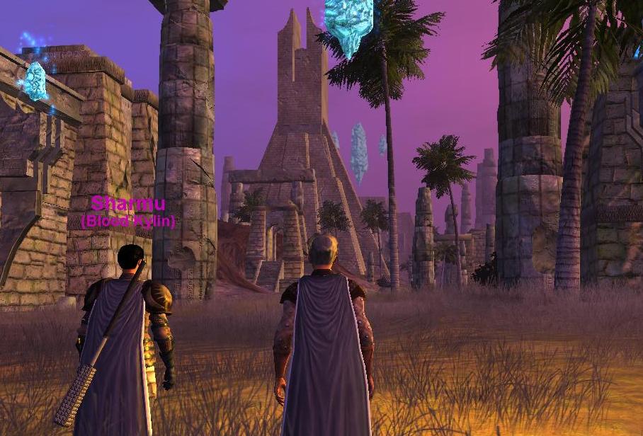 左邊那位仁兄就是我的專屬TANK 二號  人類聖騎士監盔甲匠....嗯嗯  姑且稱他為狼龍二號.... XD