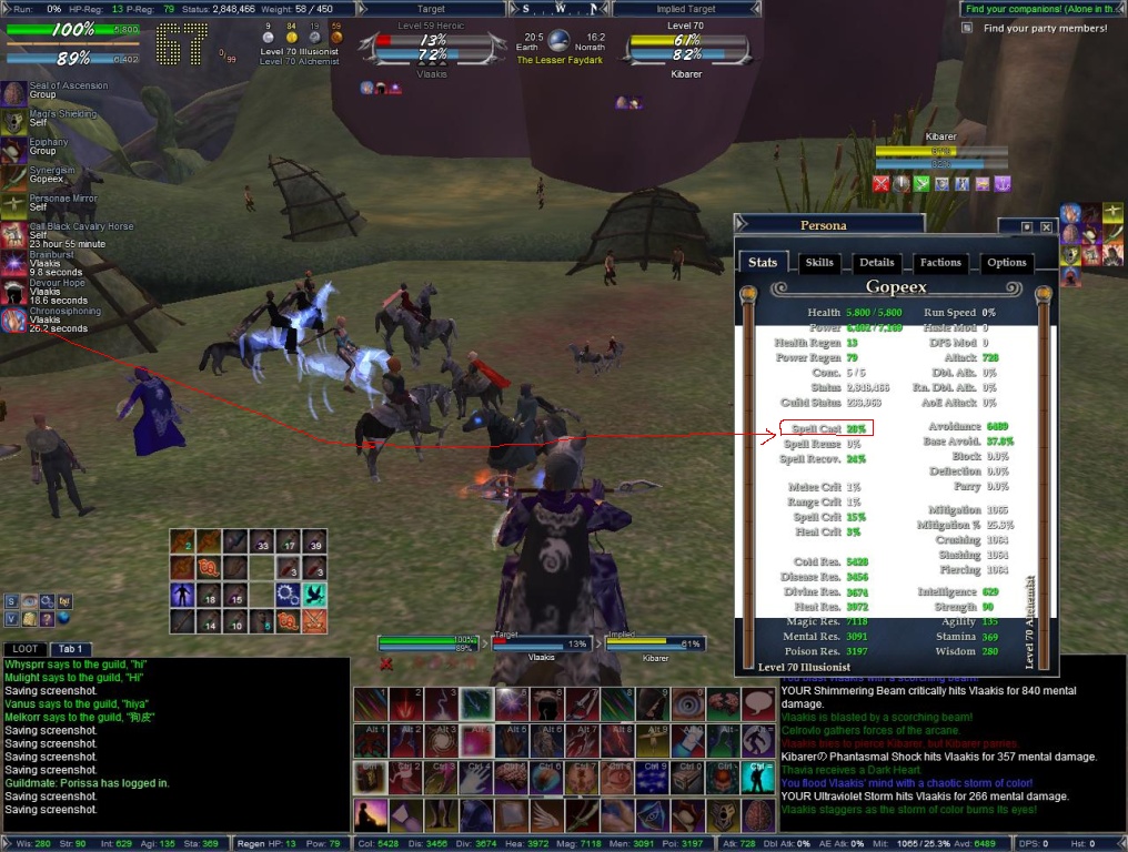 開了kos AA agi 第二招後: spell cast 20%