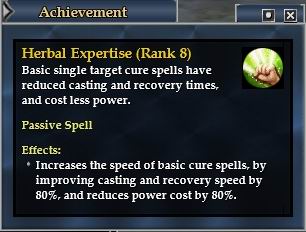 巫醫AA STR路線第四階8點，加快80%四種基本解狀態法術施法速度並降低80%Power消耗量