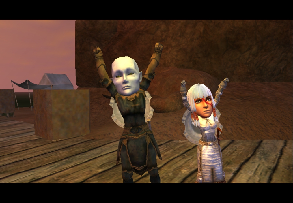 拿到閃盾高興的兩人